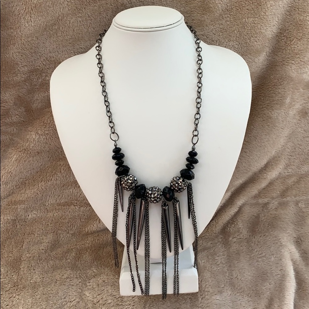 Spike Chain Necklace & Earring Set